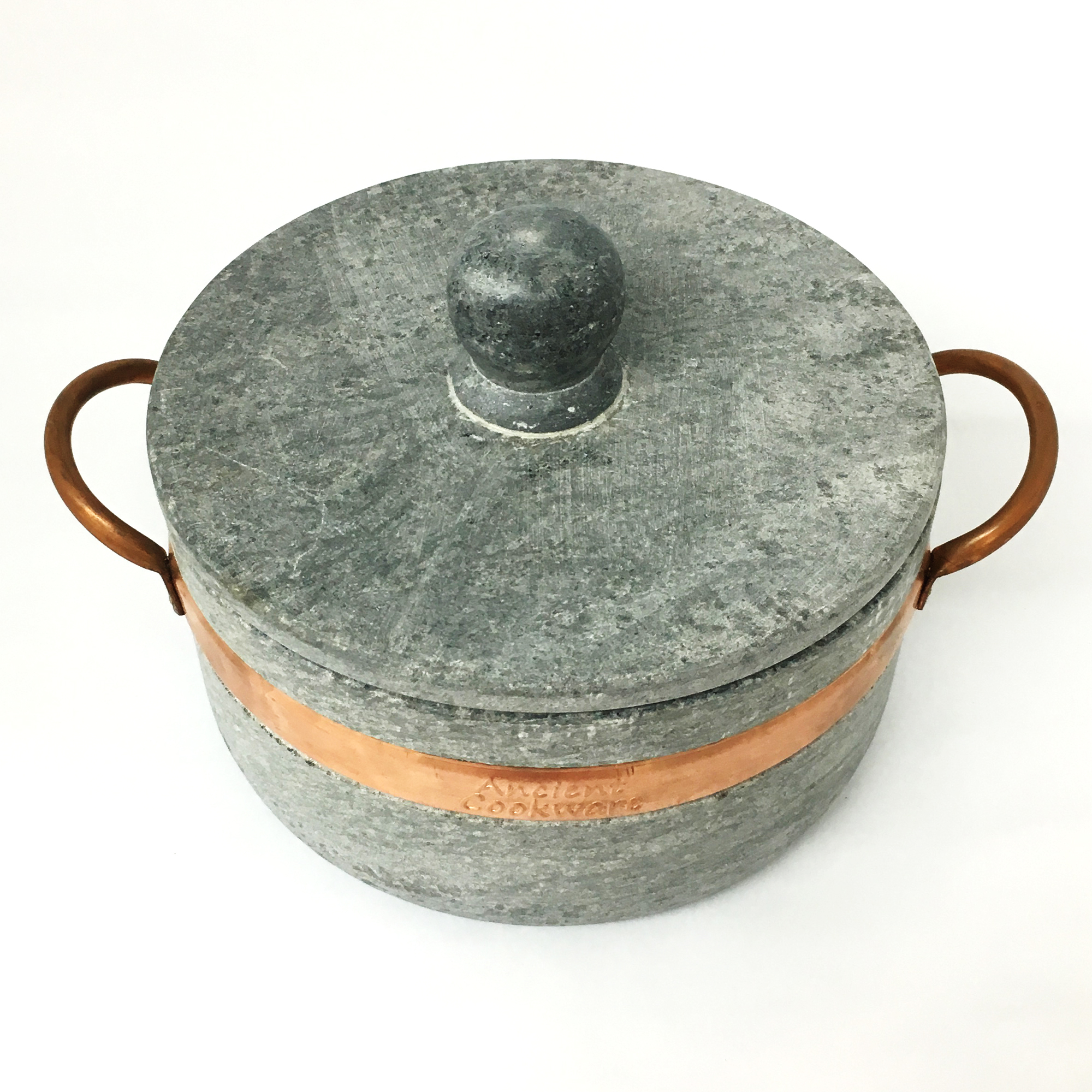 Brazilian Soapstone Stew Pot - Medium, Panela de Pedra-Sabão 1 Brazilian Soapstone Stew Pot - Medium, Panela de Pedra-Sabão