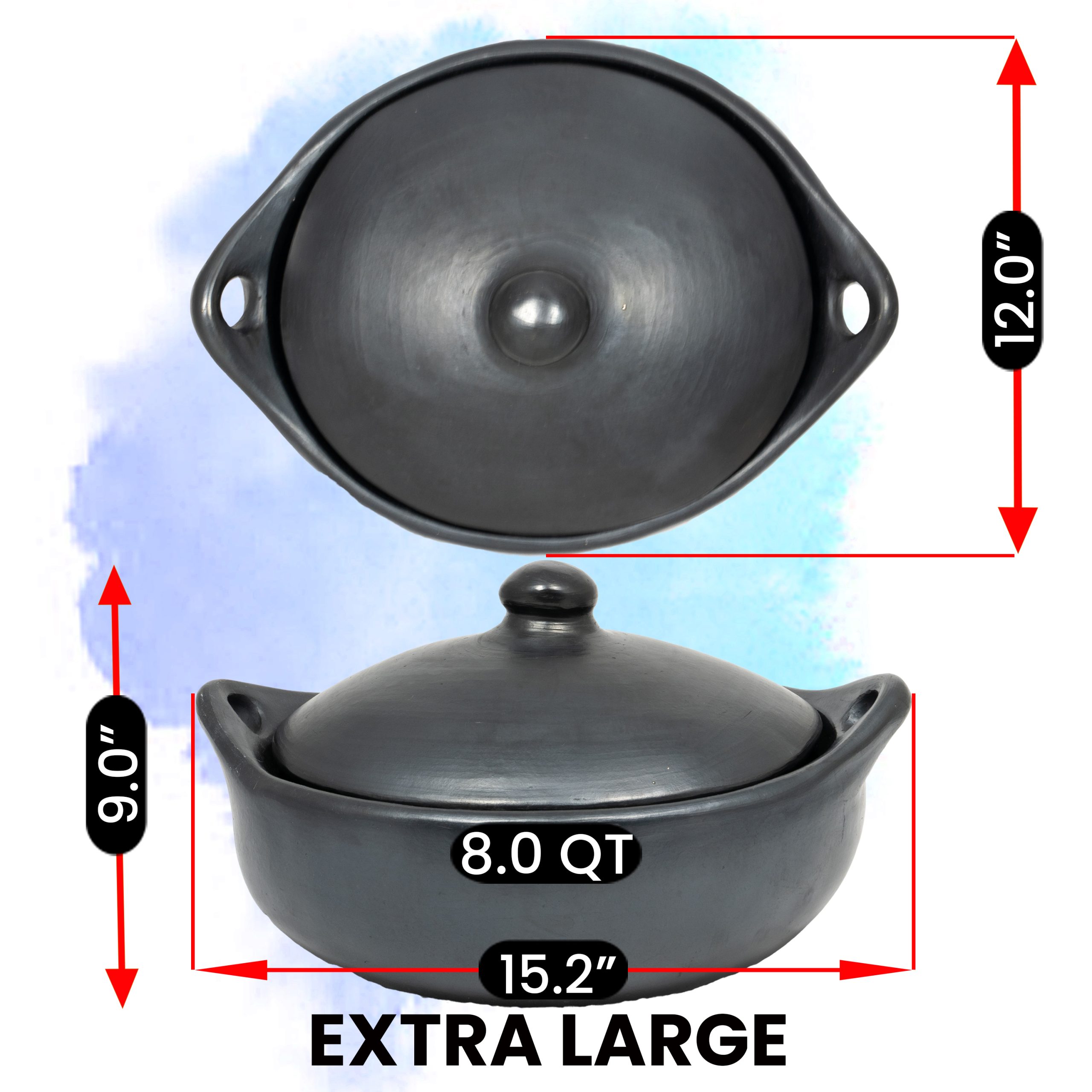 Black Clay, La Chamba Oval Casserole