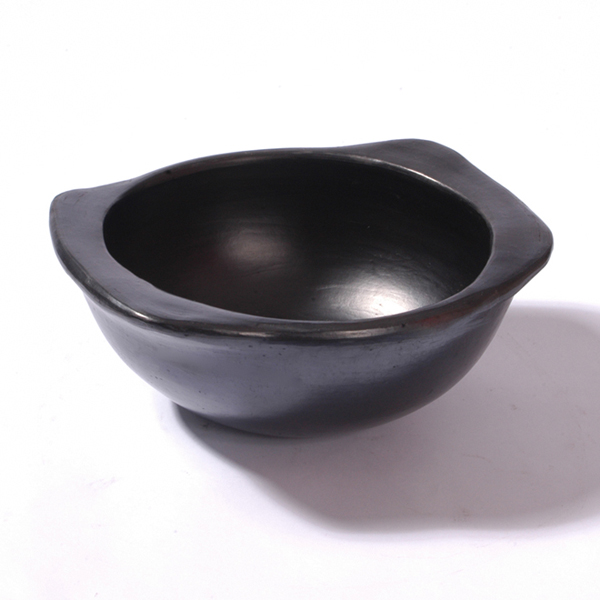 Black Clay, La Chamba Soup Bowl with Square Handles