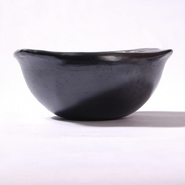 Black Clay, La Chamba Soup Bowl with Square Handles