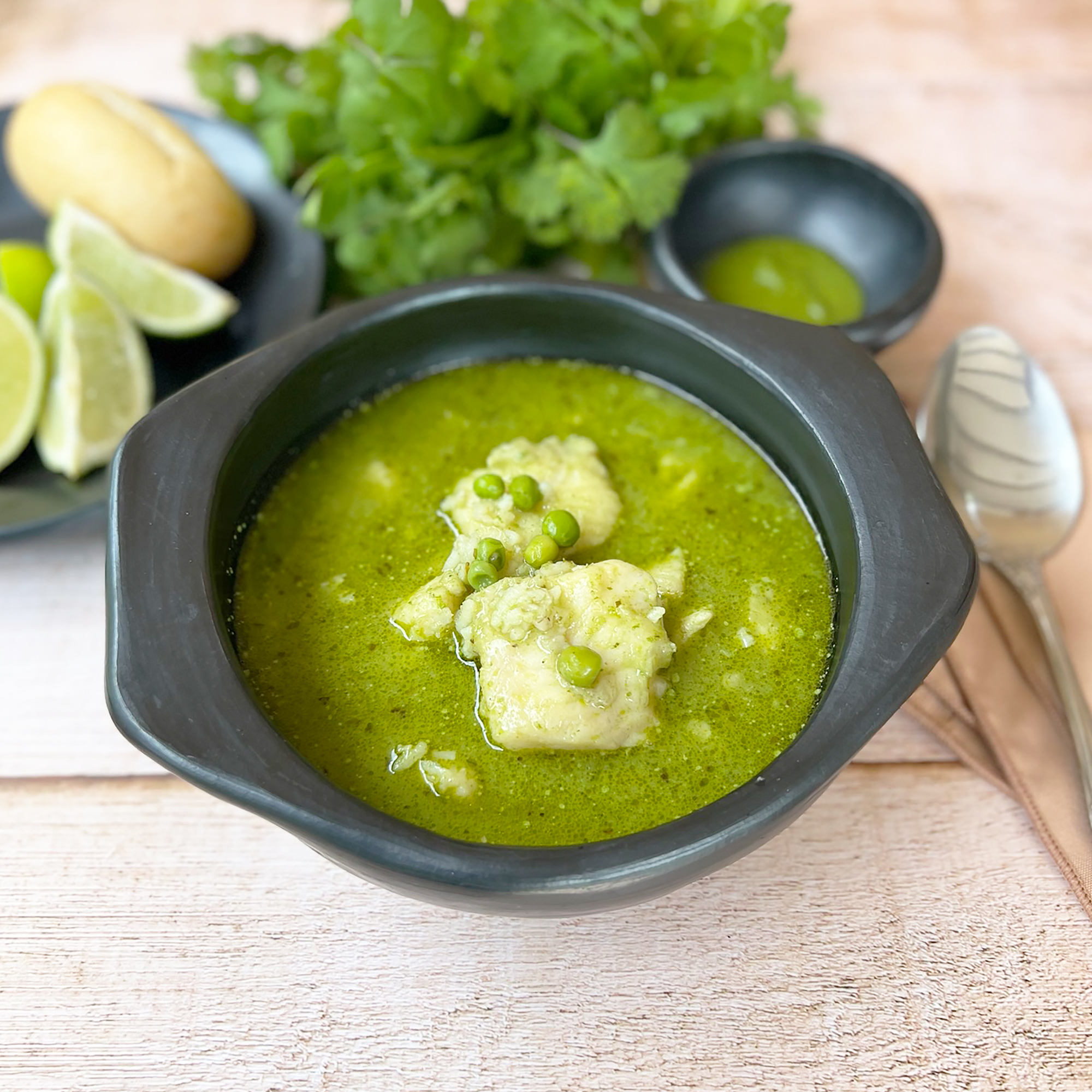 Black Clay, La Chamba Soup Bowl with Square Handles