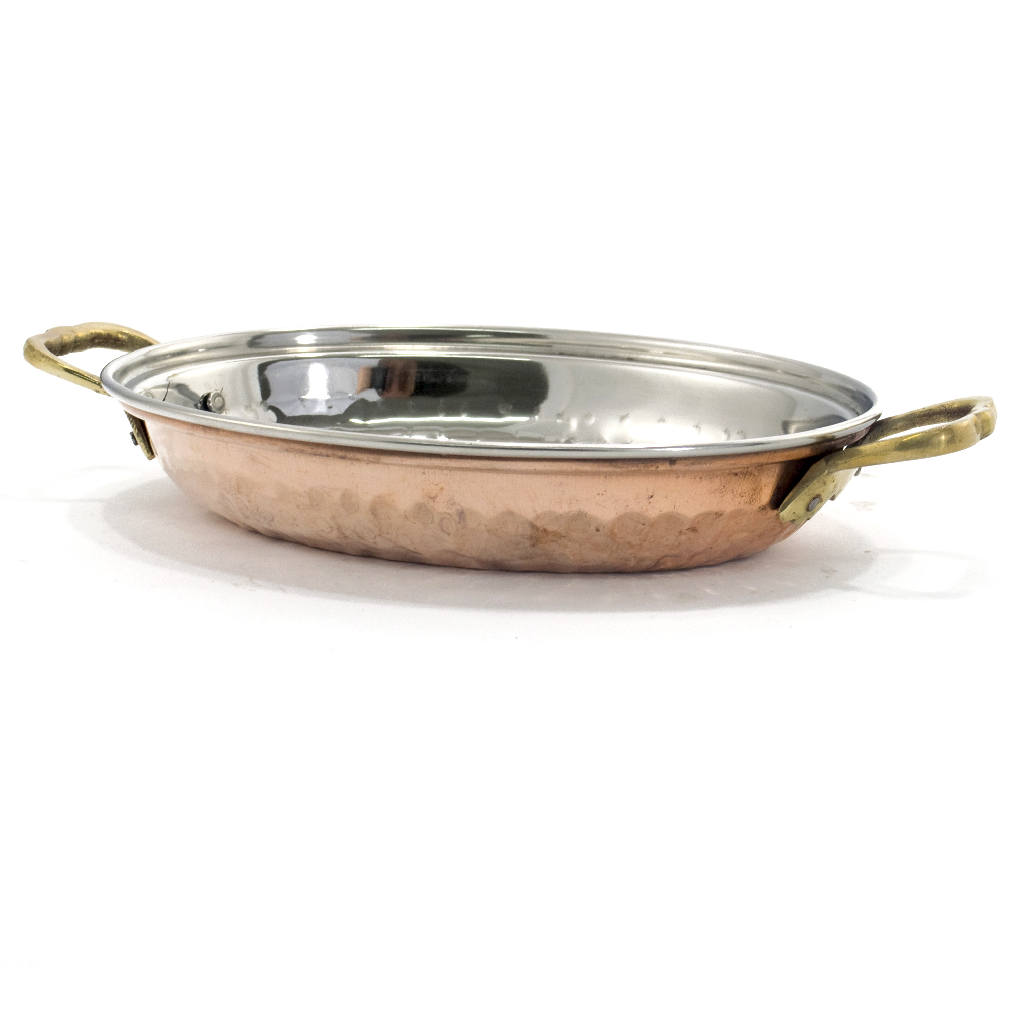 Indian Hammered Copper Mughlai Rice Server - Medium
