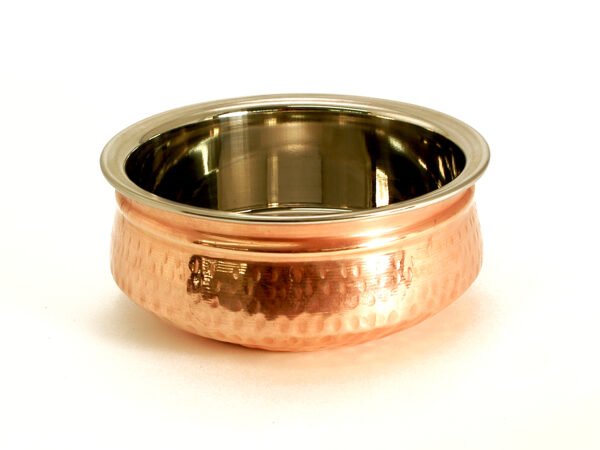 Indian Hammered Copper Hyderabadi Handi - Medium