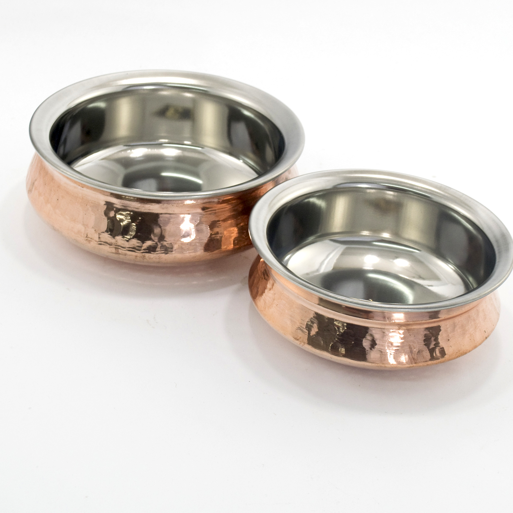 Indian Hammered Copper Hyderabadi Handi - Large