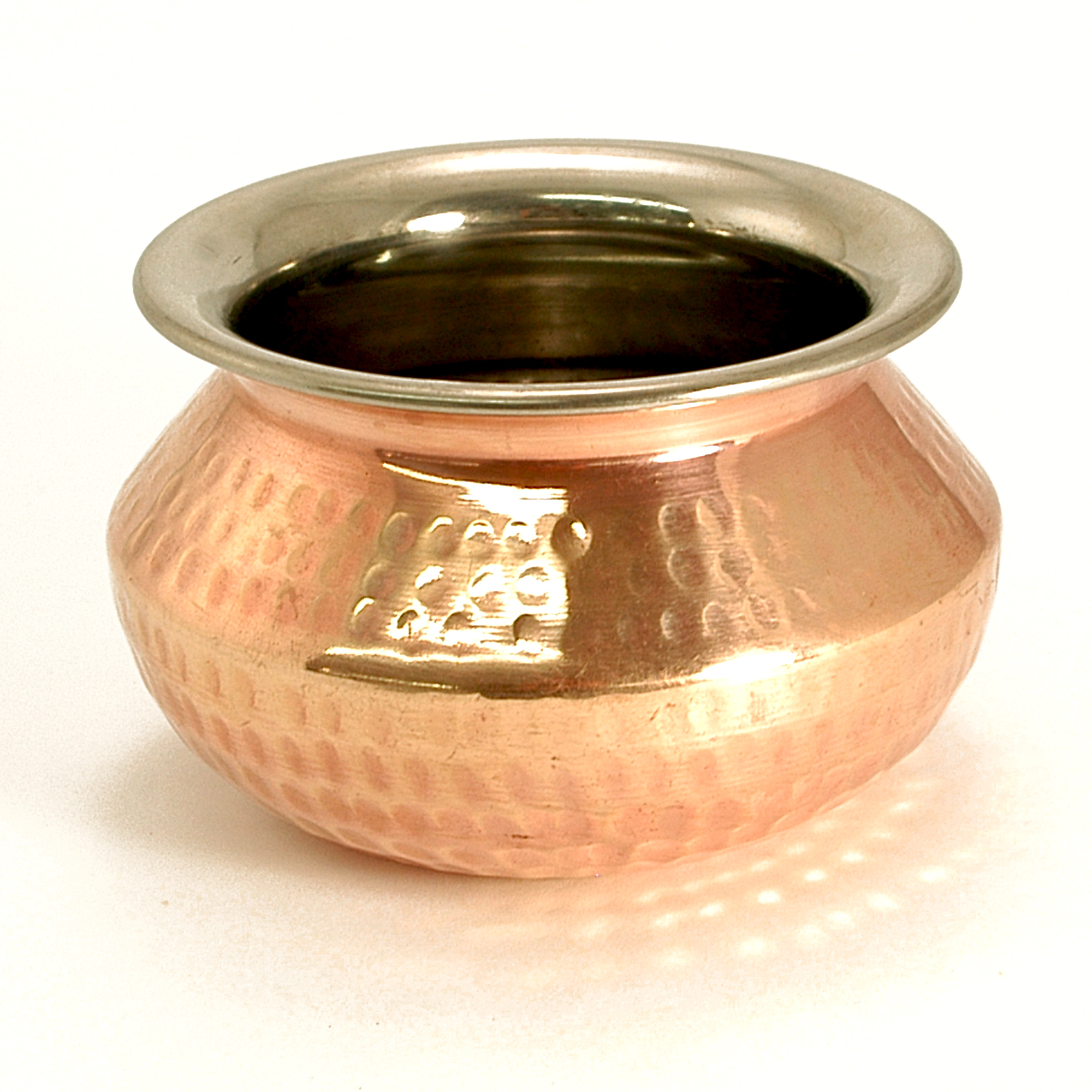Indian Hammered Copper Punjabi Handi - Small 1 Indian Hammered Copper Punjabi Handi - Small