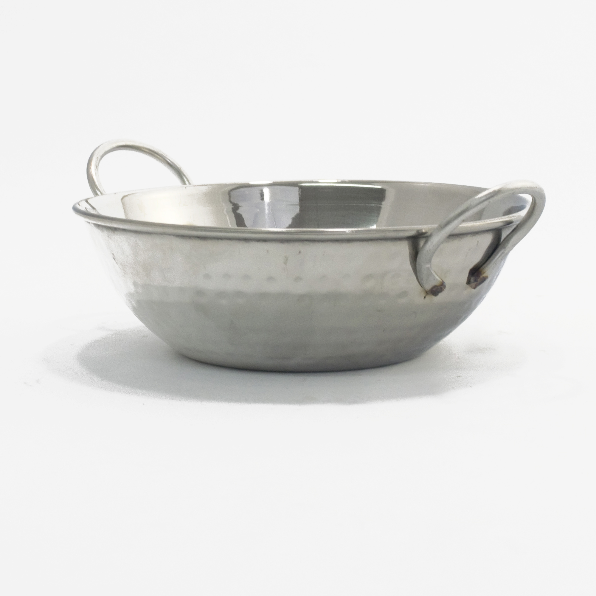 Hammered Stainless Steel Kadai - Large
