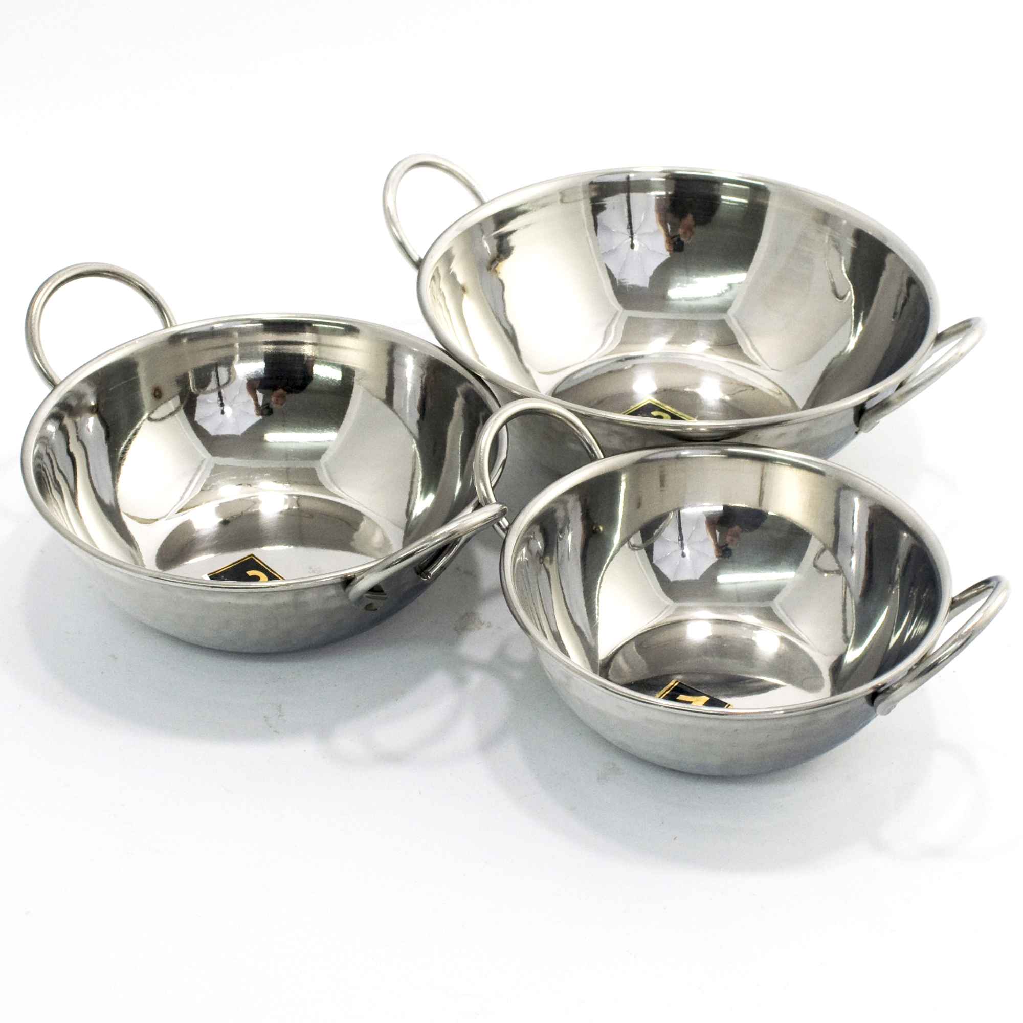 Hammered Stainless Steel Kadai - Small