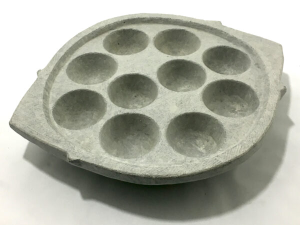 Indian Soapstone Paniyaram Maker - 10 Pit 1 Indian Soapstone Paniyaram Maker - 10 Pit