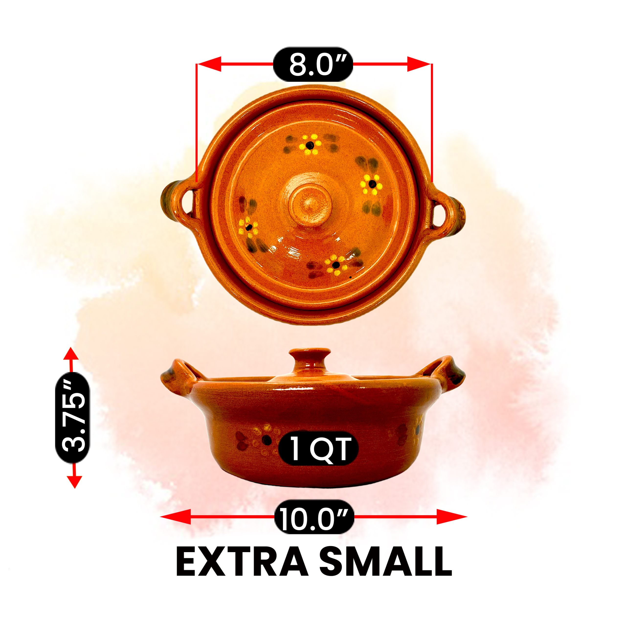 Mexican Lidded Cazuela - Terracotta