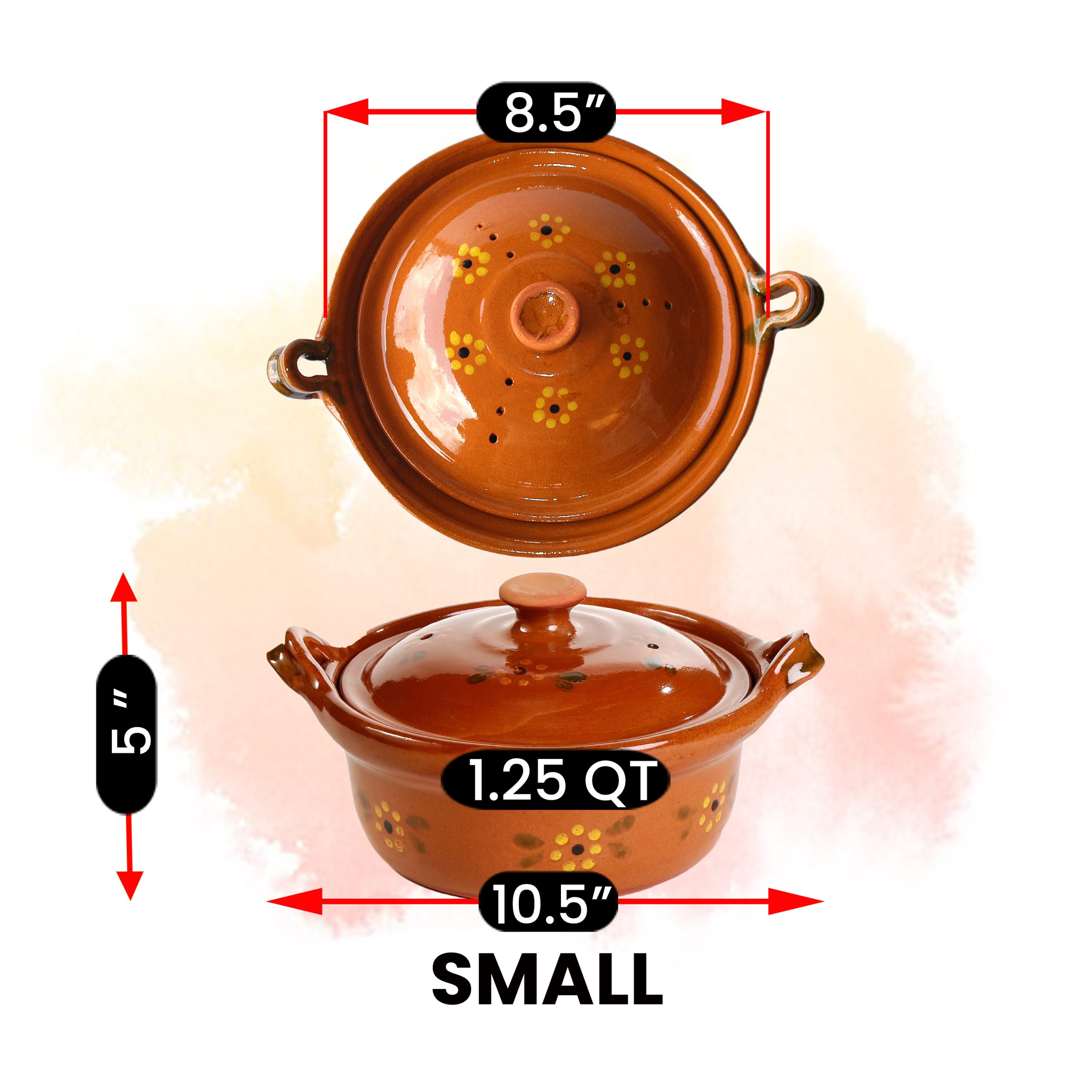 Mexican Lidded Cazuela - Terracotta