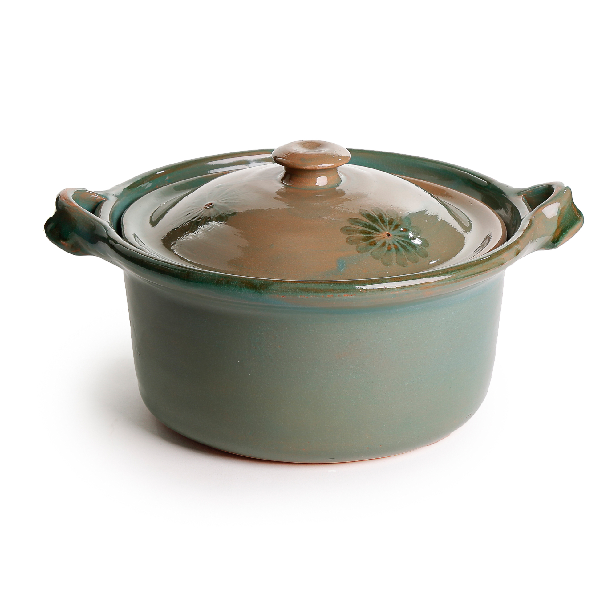 Mexican Lidded Cazuela - Green