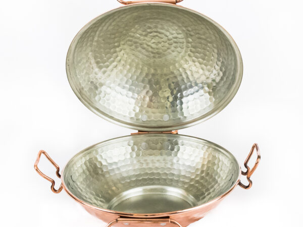 Portugese Hammered Flat Bottom Cataplana - Large - 30 cm