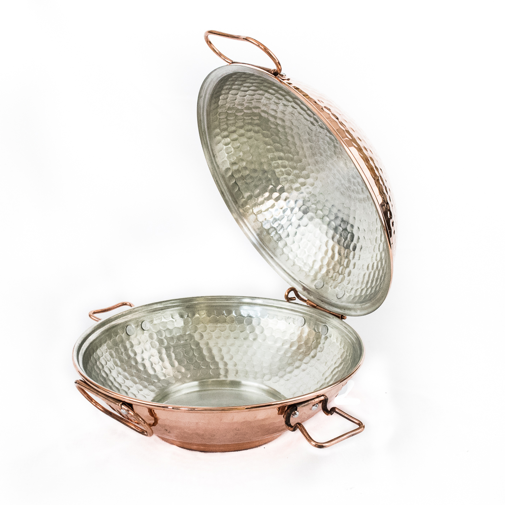 Portugese Hammered Flat Bottom Cataplana - Large - 30 cm