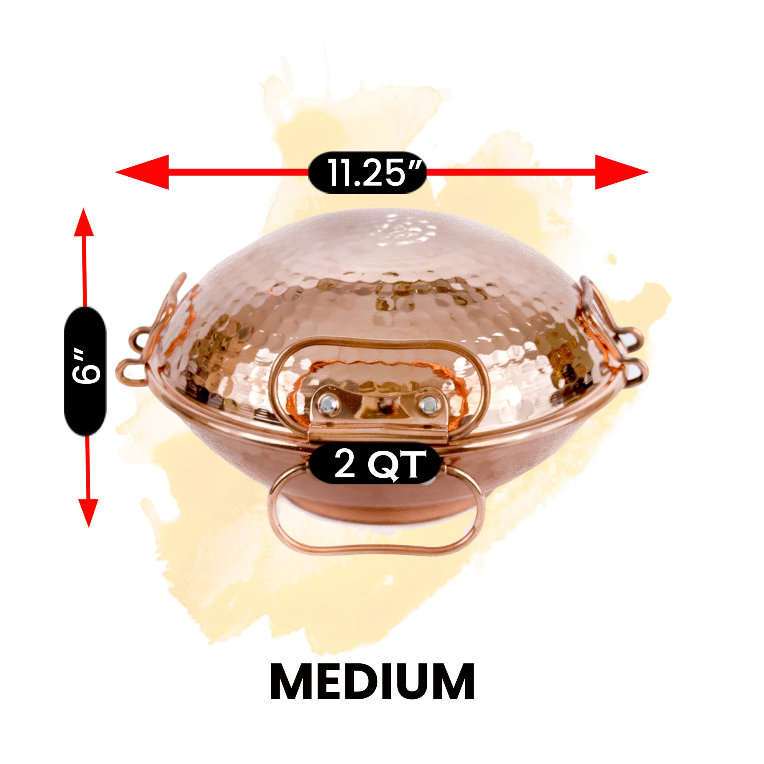 Portugese Hammered Flat Bottom Cataplana - Medium - 27 cm 4 Portugese Hammered Flat Bottom Cataplana - Medium - 27 cm